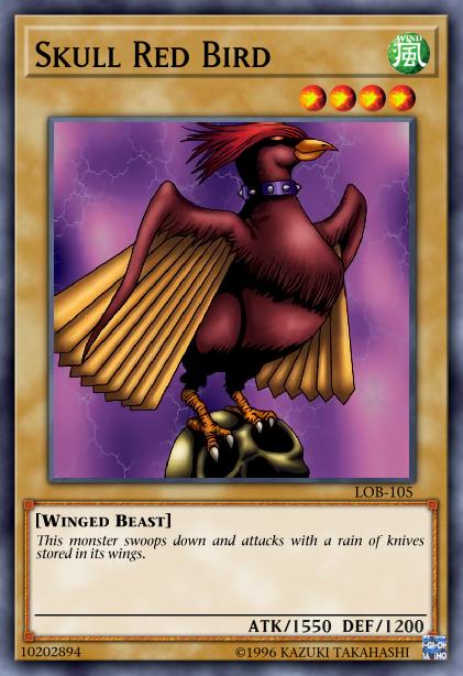Oiseau au Crâne Rouge
