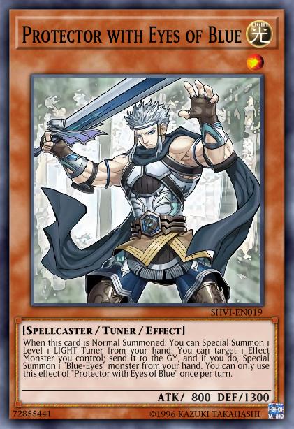 Protecteur avec des Yeux de Bleu