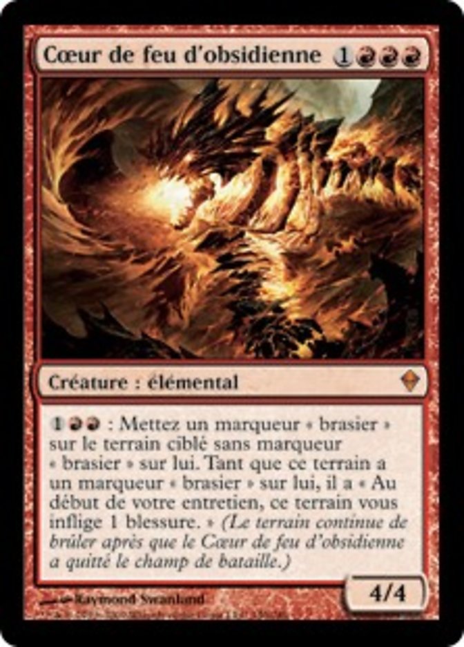 Cœur de feu d'obsidienne