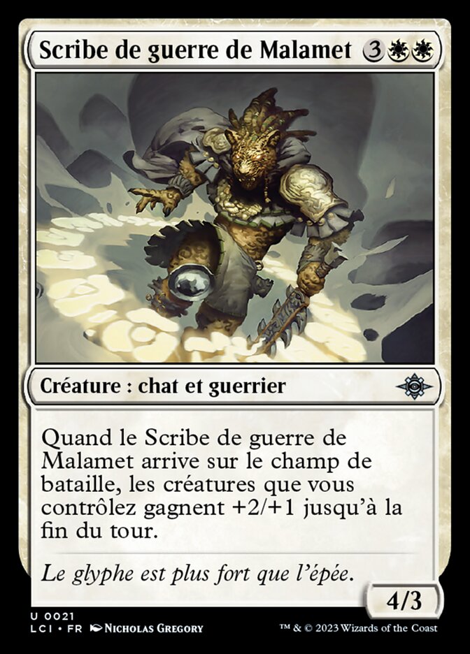 Scribe de guerre de Malamet
