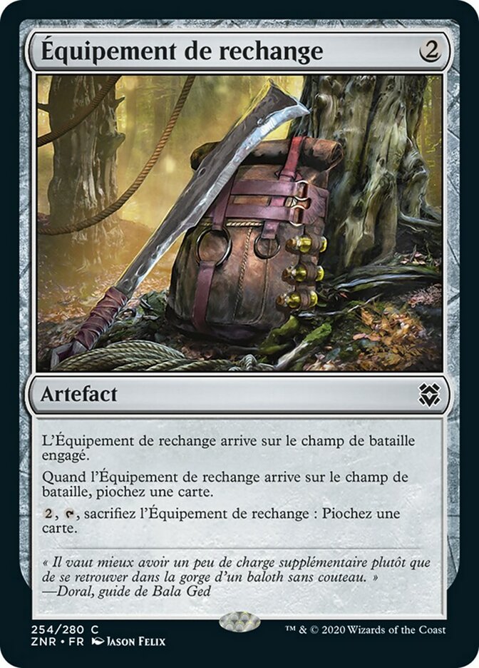 Équipement de rechange