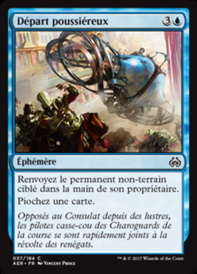 Départ poussiéreux