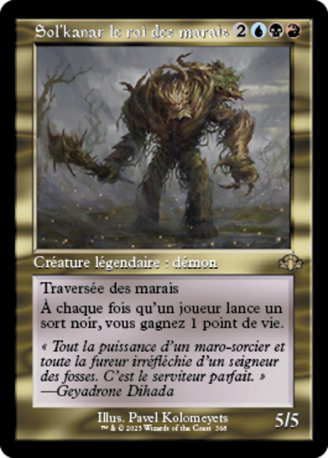 Sol'kanar le roi des marais