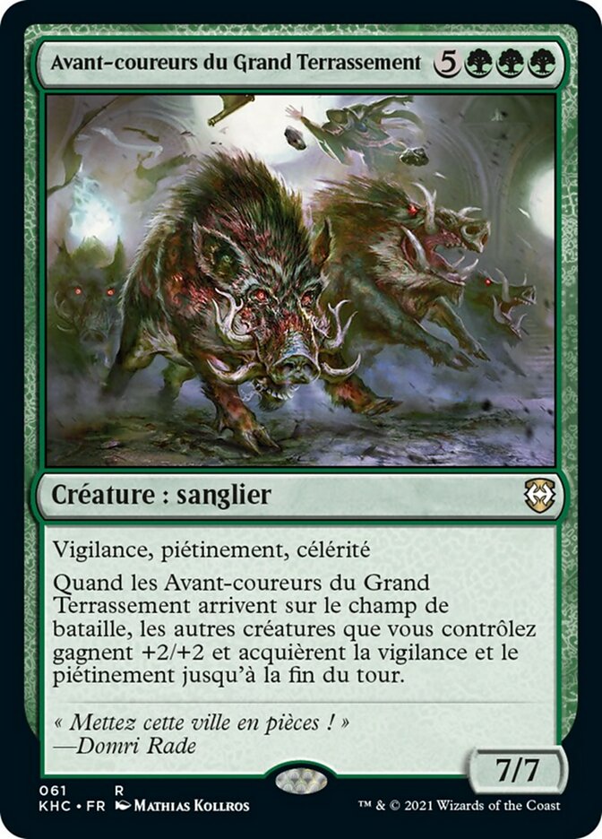 Avant-coureurs du Grand Terrassement