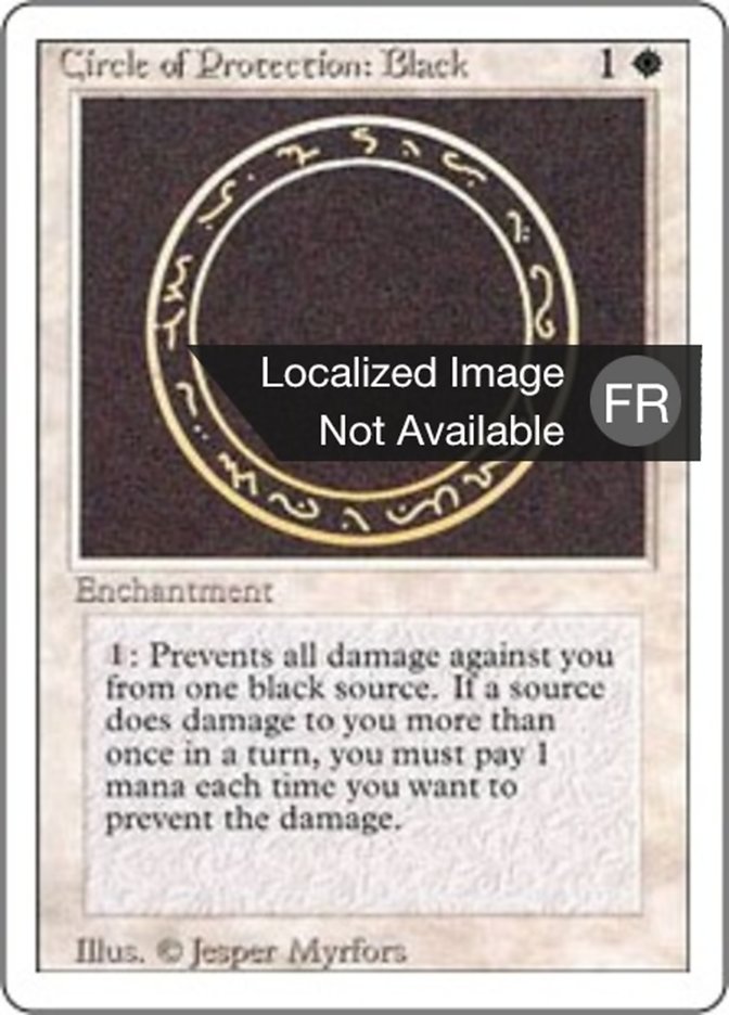 Cercle de protection : noir