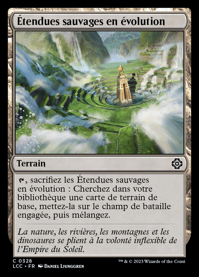 Étendues sauvages en évolution