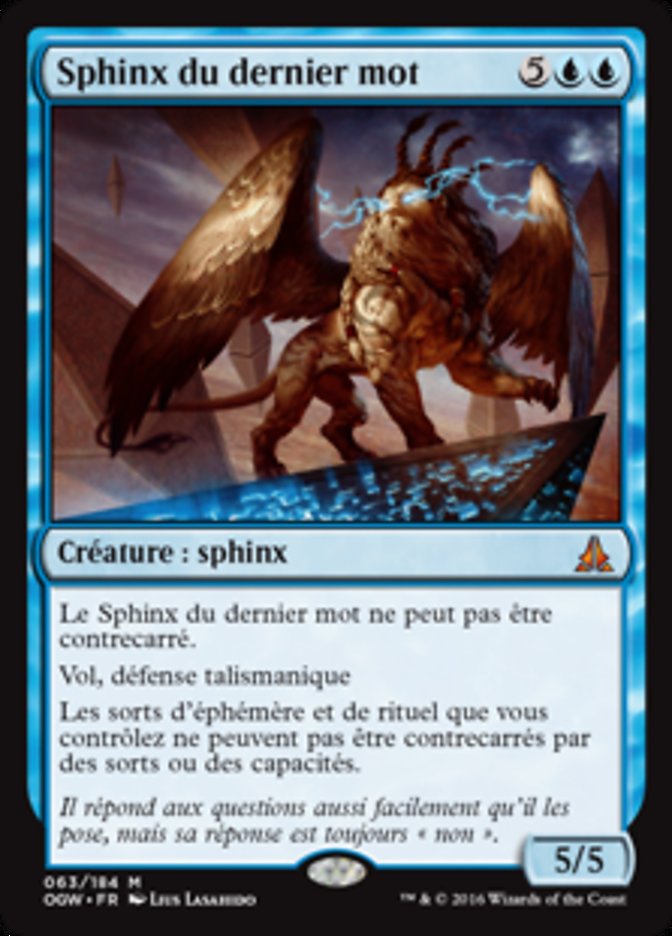 Sphinx du dernier mot