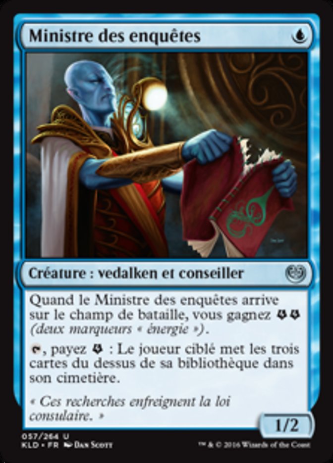Ministre des enquêtes