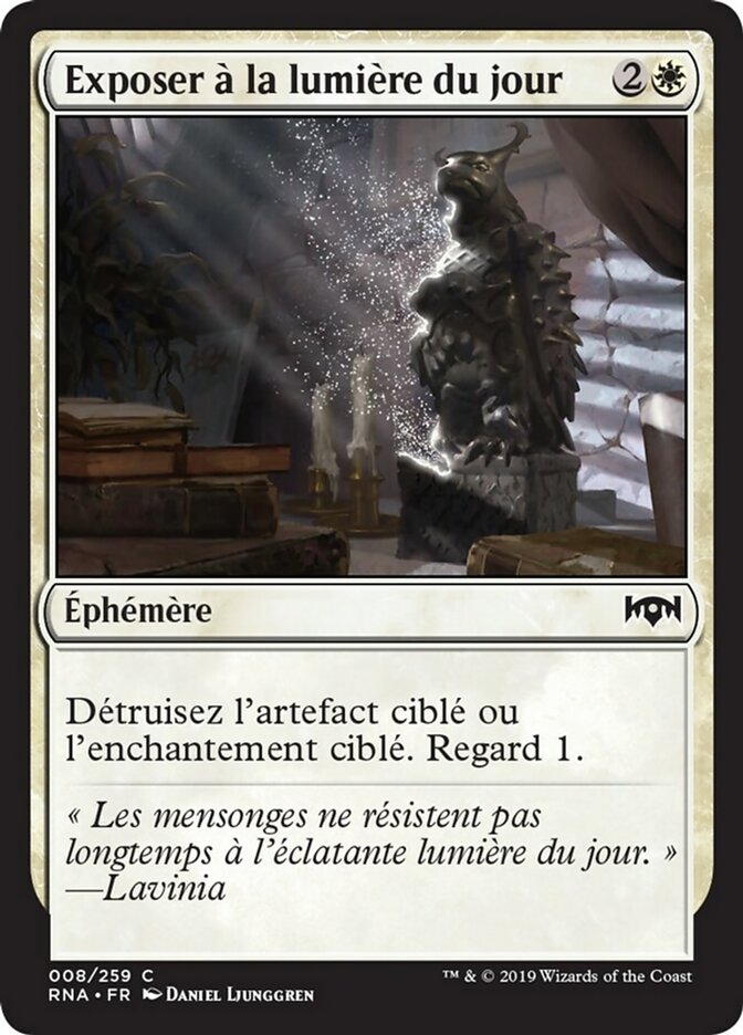 Exposer à la lumière du jour