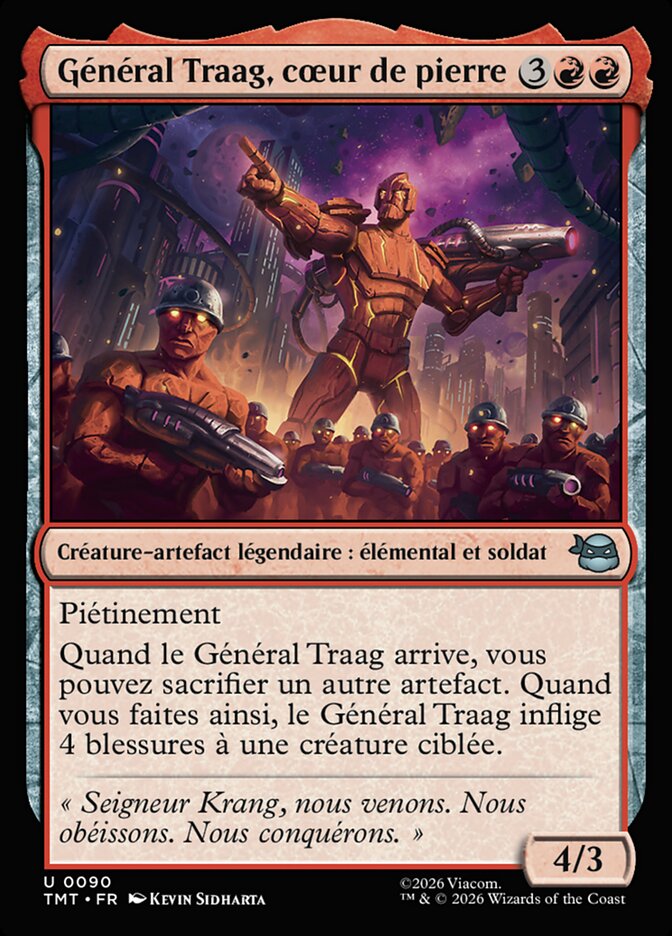 Général Traag, cœur de pierre