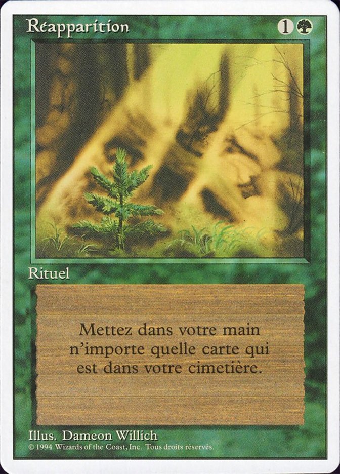 Réapparition