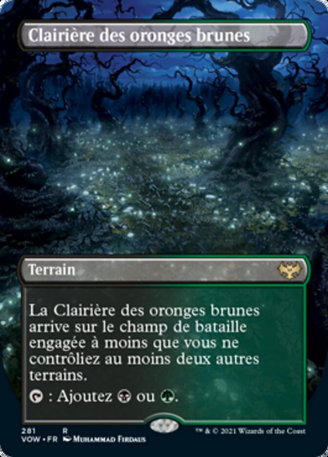 Clairière des oronges brunes