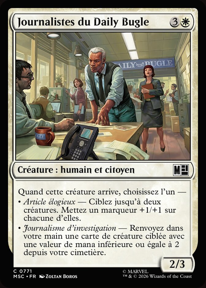 Journalistes du Daily Bugle