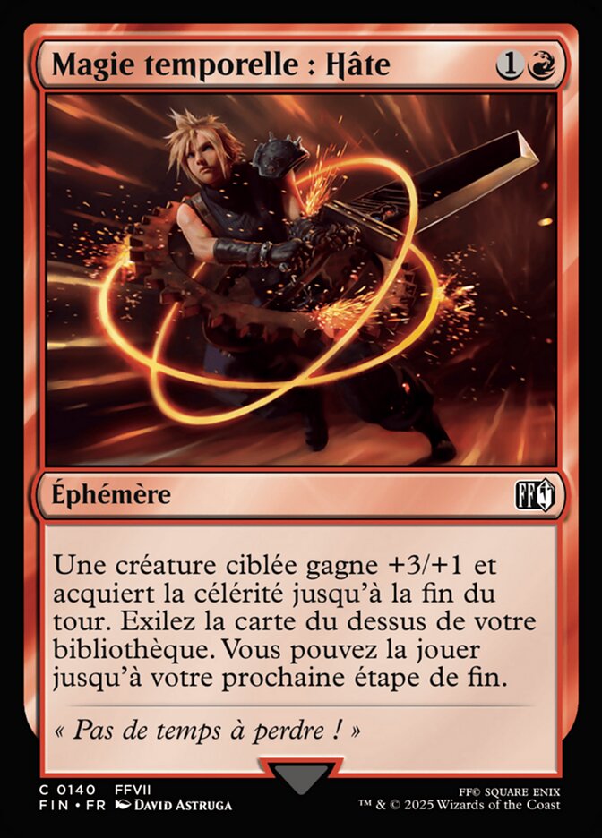 Magie temporelle : hâte