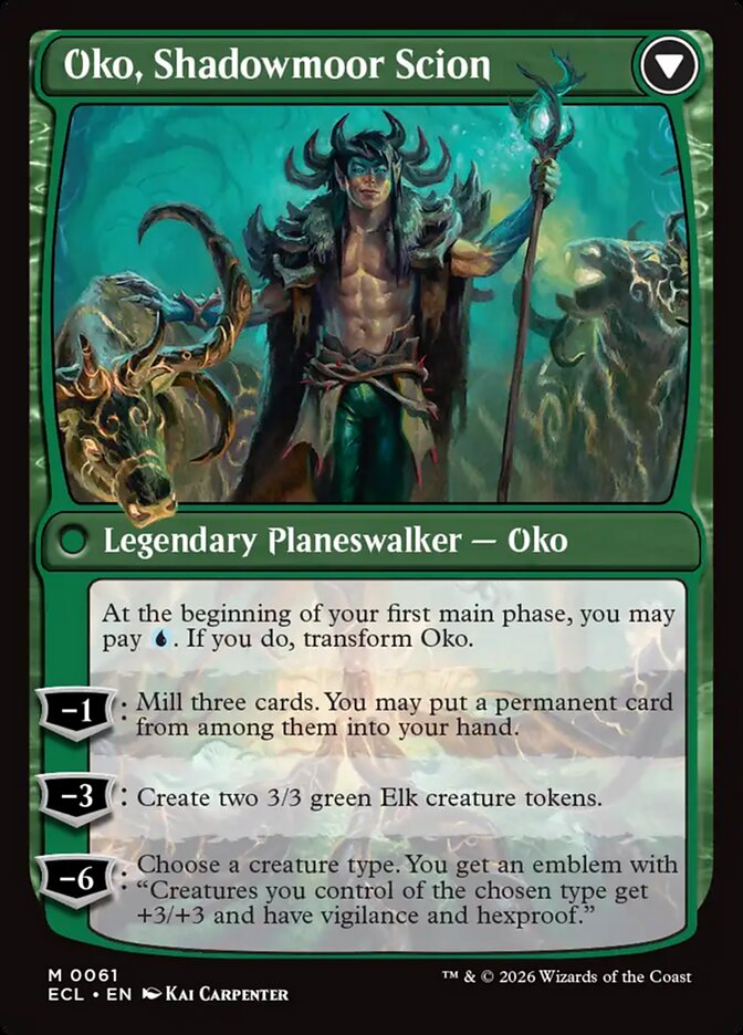 Oko, Lorwyn Liege // Oko, Shadowmoor Scion