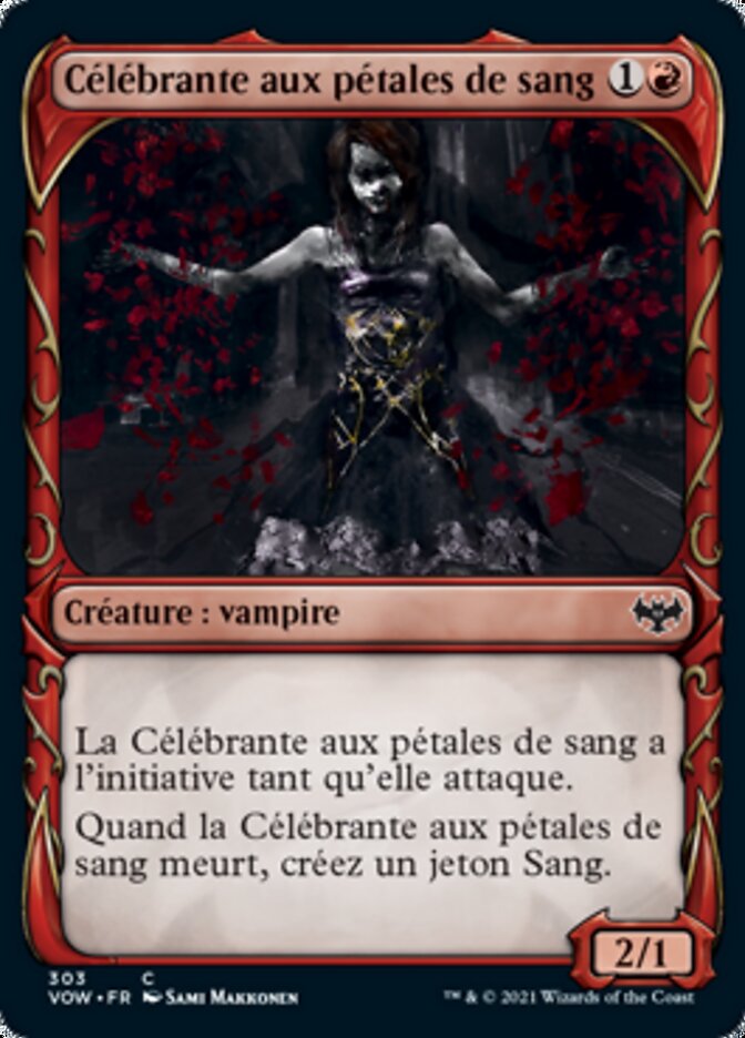 Célébrante aux pétales de sang