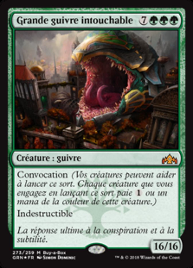 Grande guivre intouchable