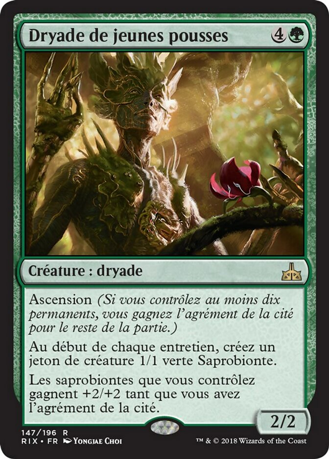 Dryade de jeunes pousses