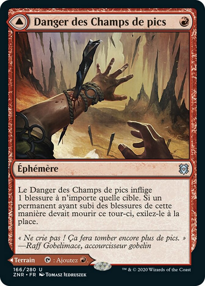 Danger des Champs de pics
