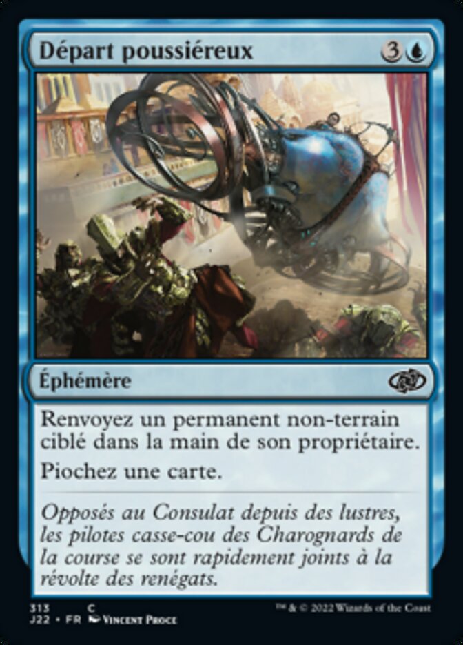 Départ poussiéreux