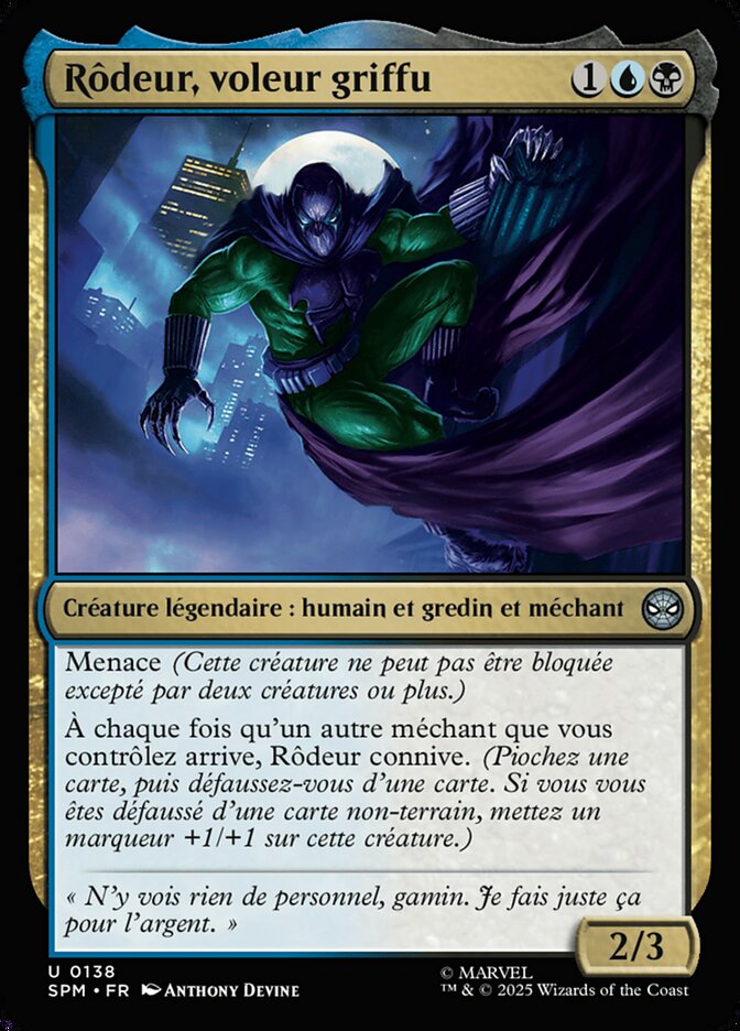Rôdeur, voleur griffu