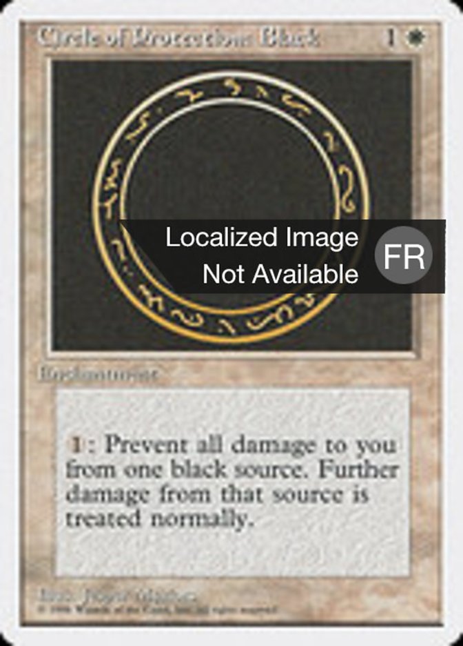 Cercle de protection : noir