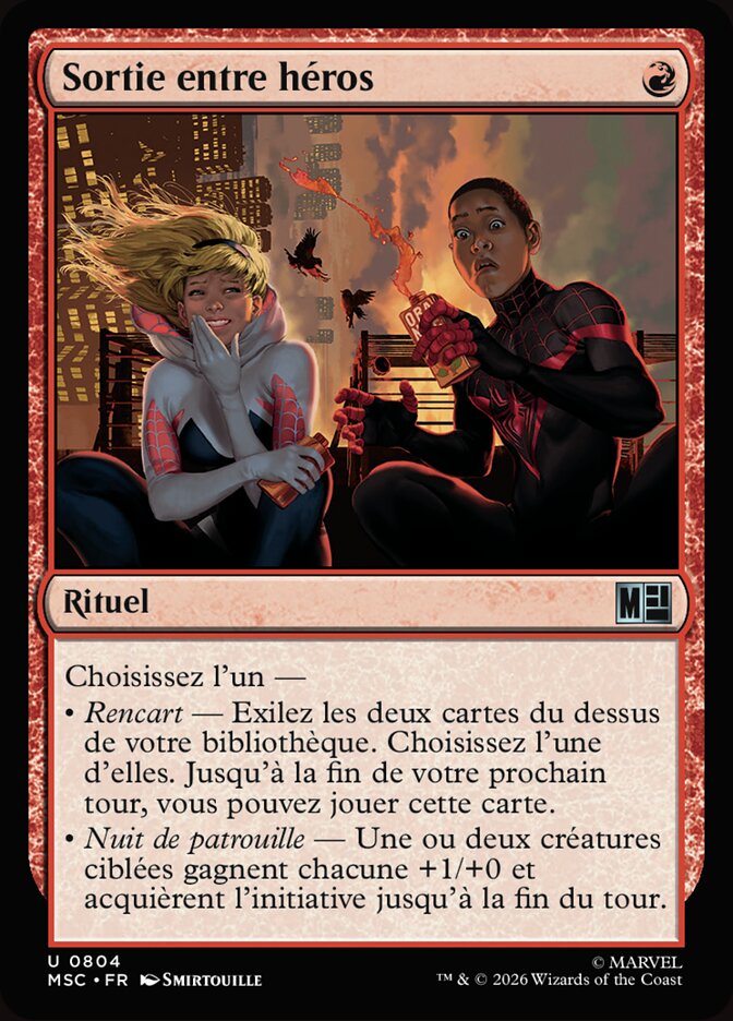 Sortie entre héros
