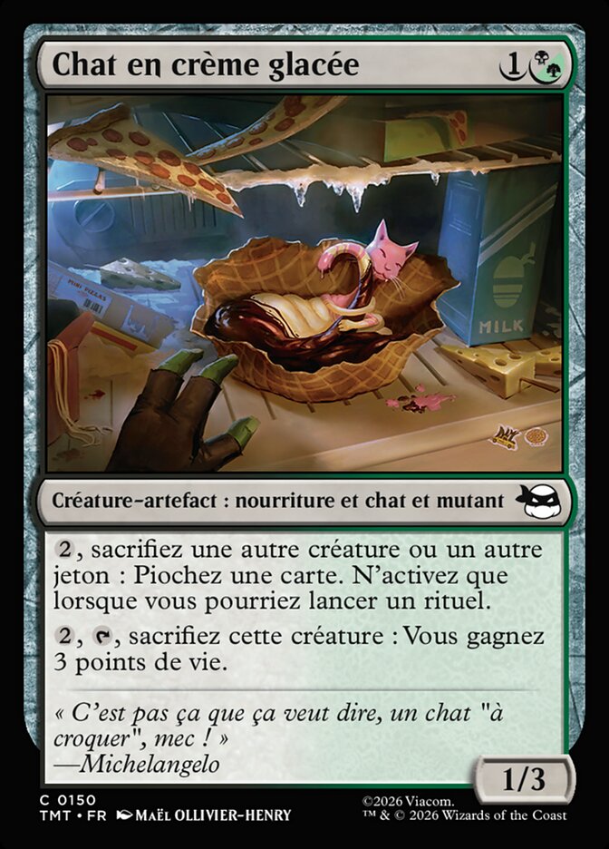 Chat en crème glacée