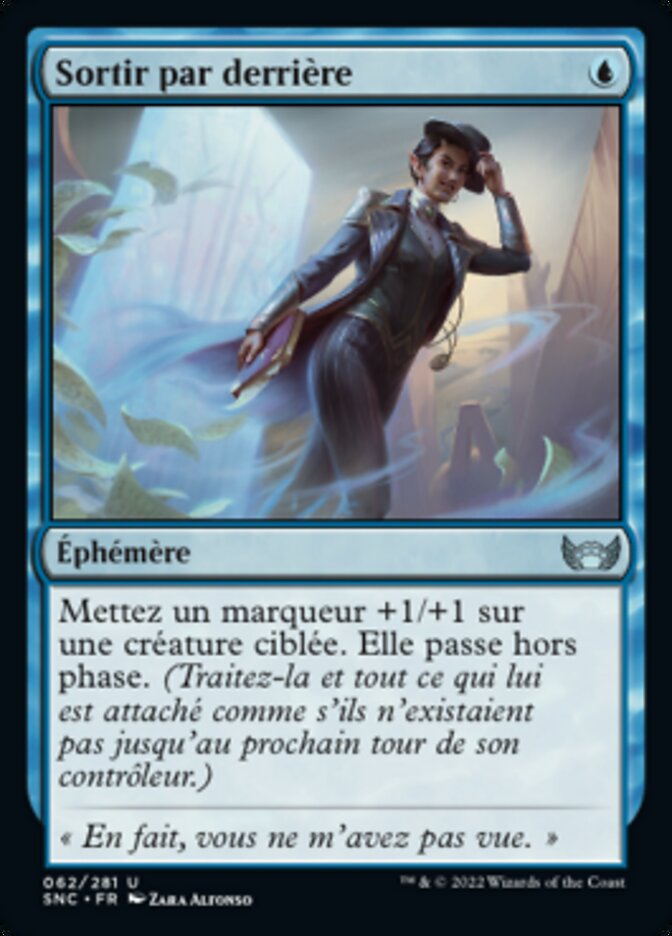 Sortir par derrière