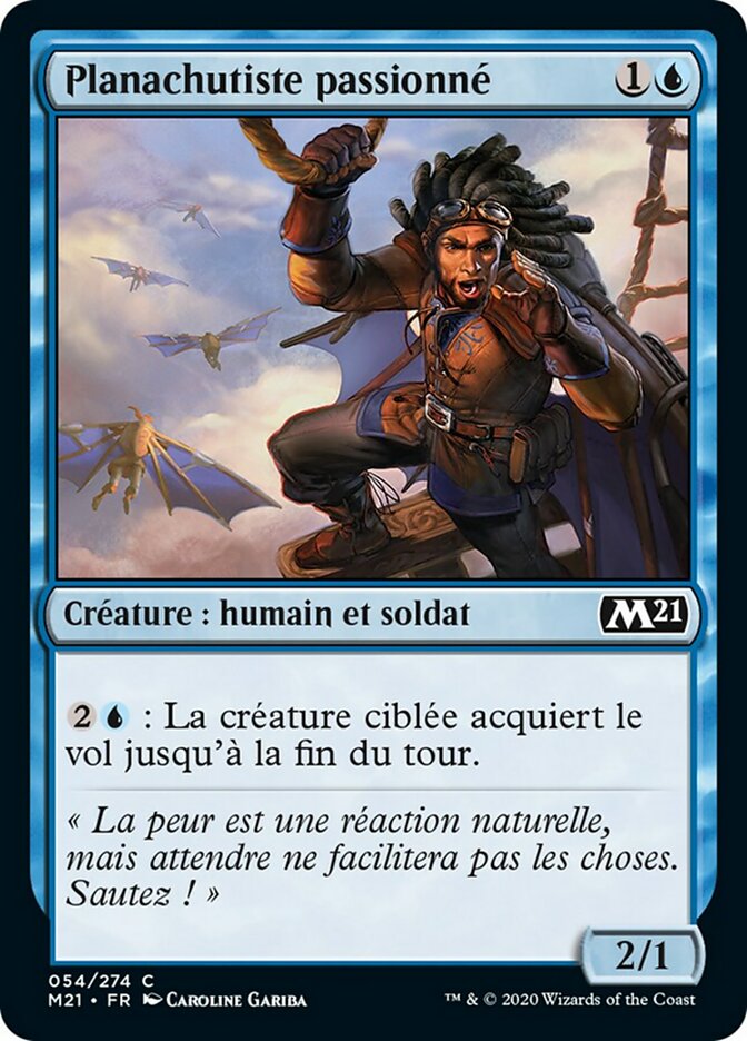 Planachutiste passionné