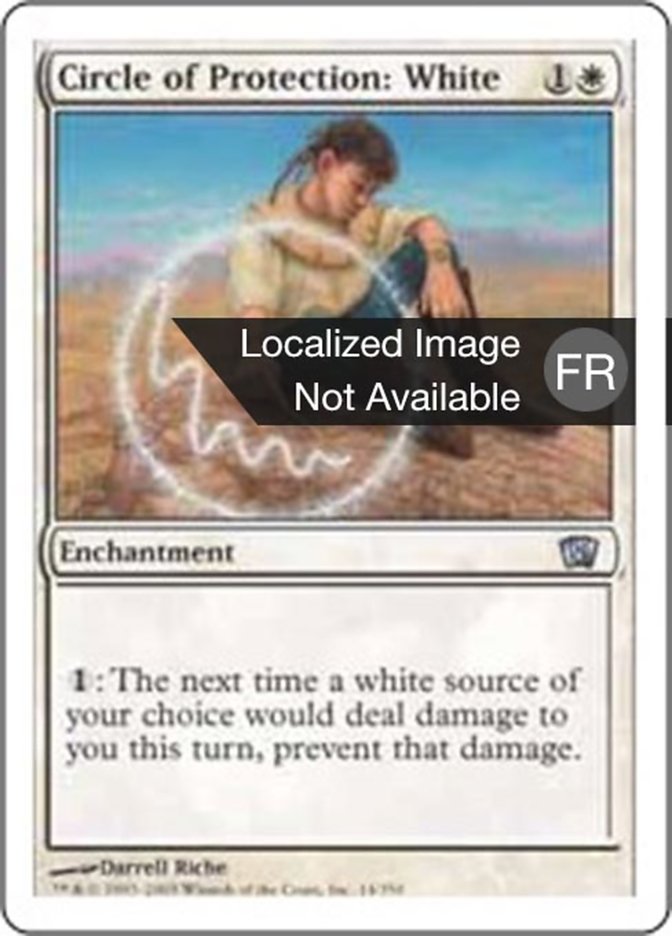 Cercle de protection : blanc
