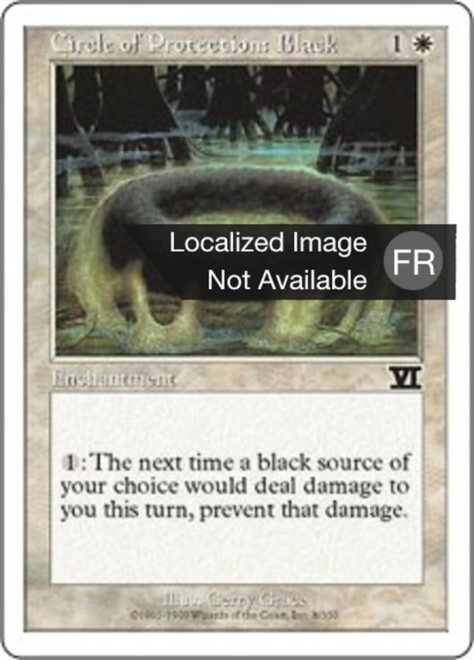 Cercle de protection : noir