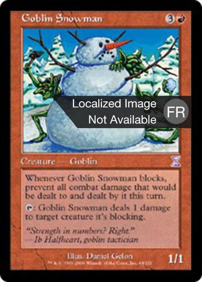 Bonhomme de neige gobelin