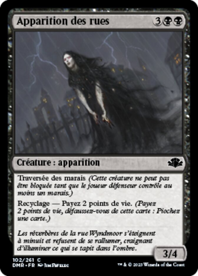 Apparition des rues