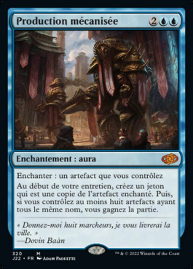 Production mécanisée