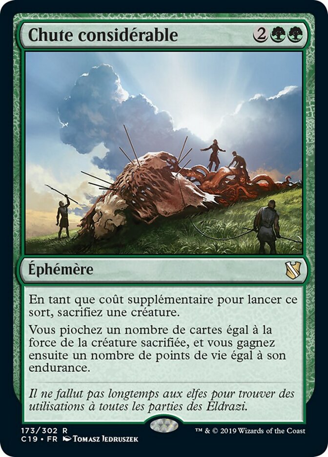 Chute considérable