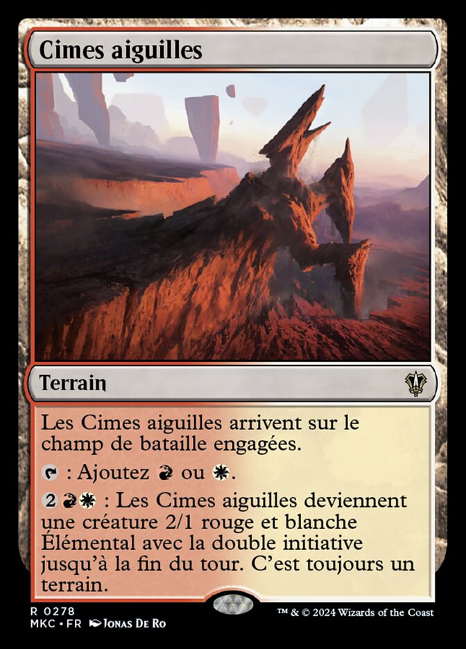 Cimes aiguilles