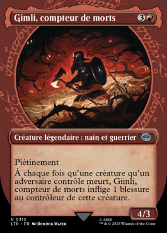 Gimli, compteur de morts