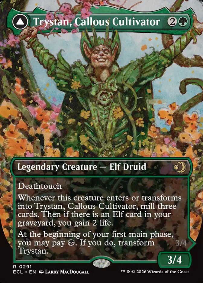 Trystan, Callous Cultivator // Trystan, Penitent Culler
