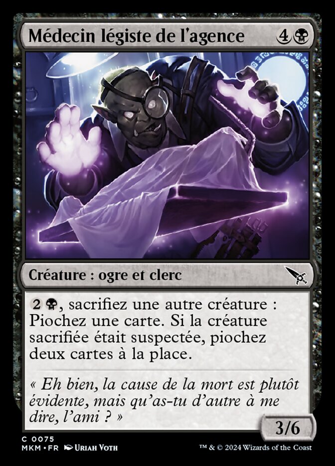 Médecin légiste de l'agence