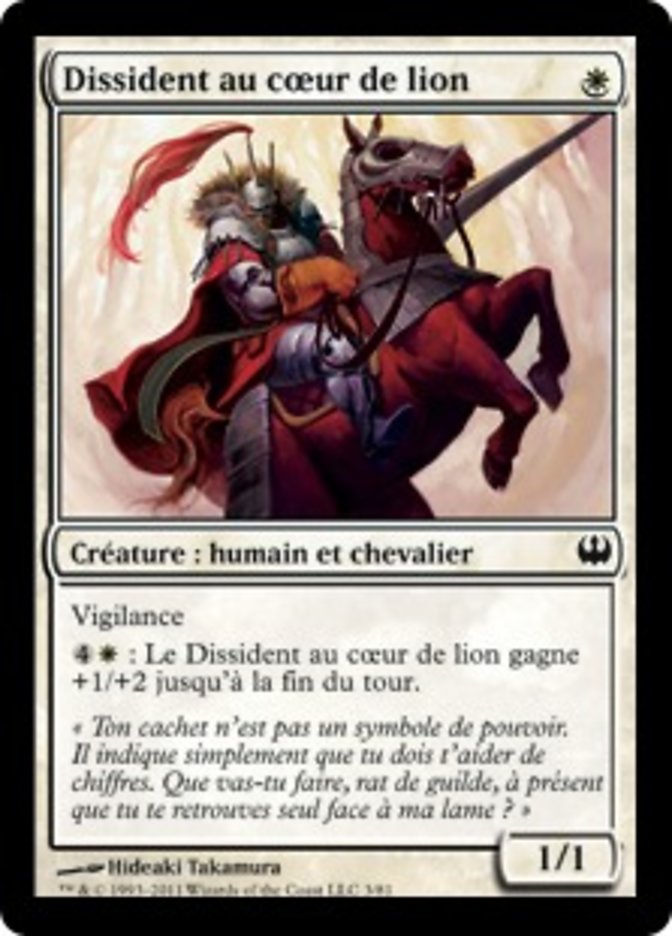 Dissident au cœur de lion
