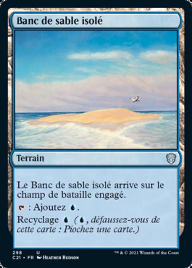 Banc de sable isolé