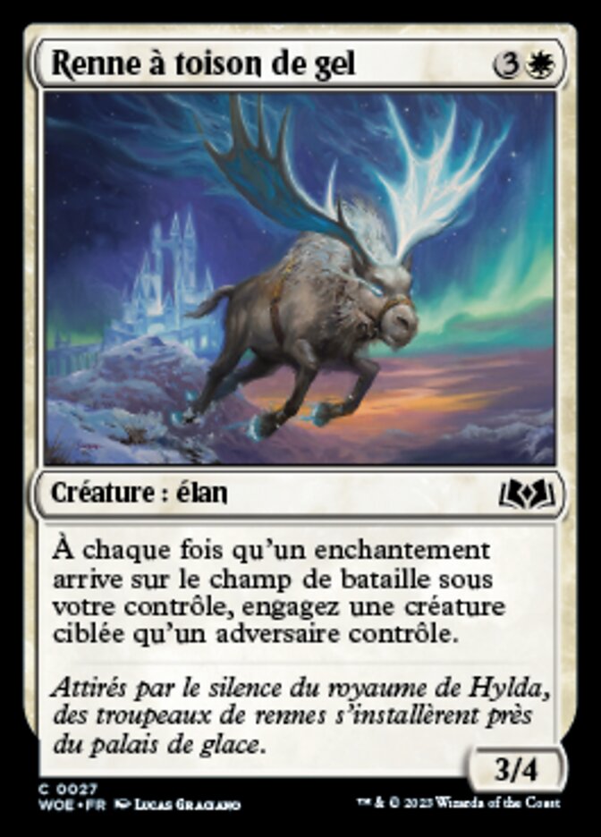 Renne à toison de gel