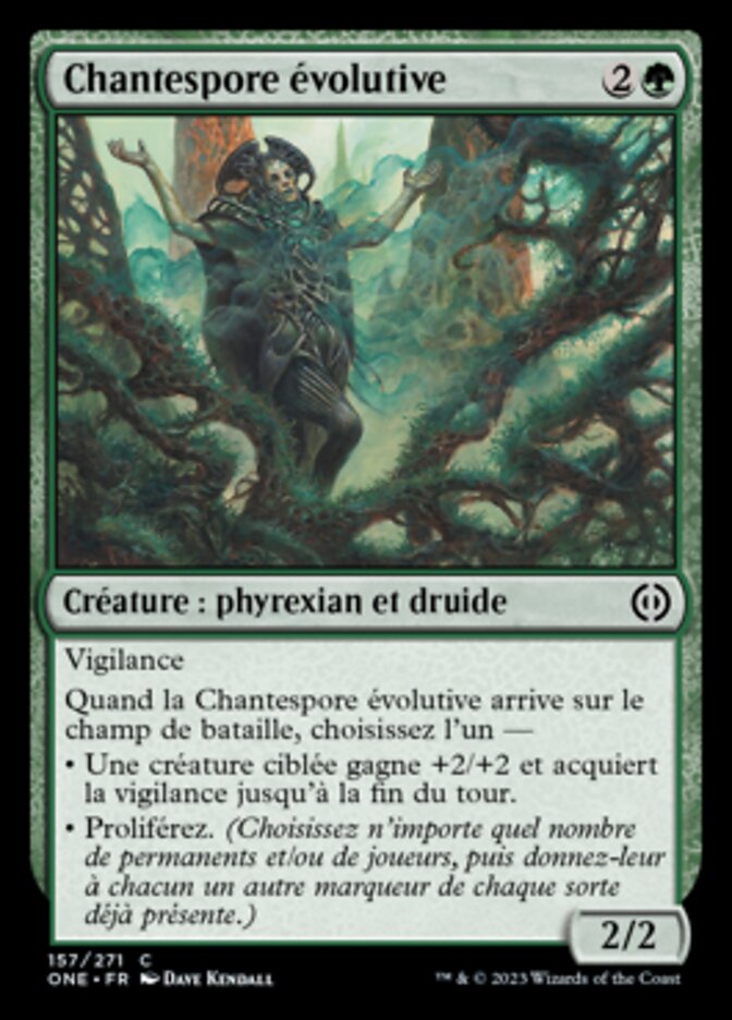 Chantespore évolutive