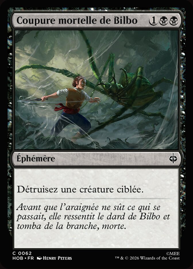 Coupure mortelle de Bilbo