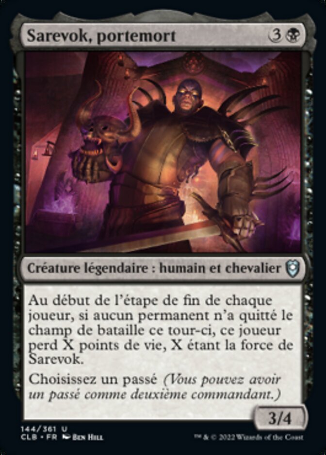 Sarevok, portemort