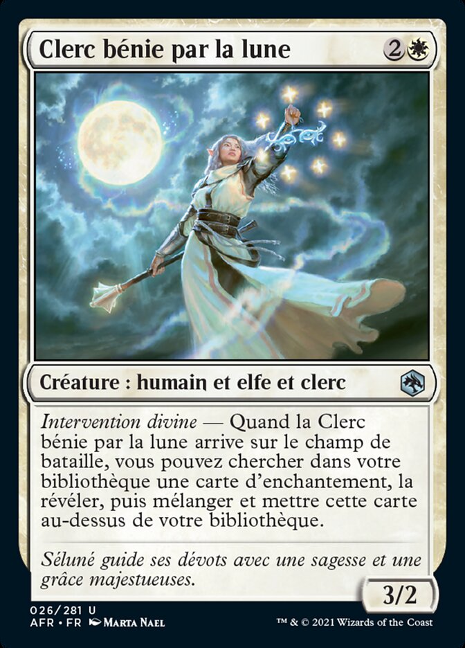 Clerc bénie par la lune