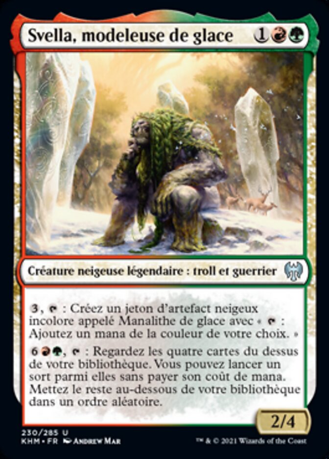 Svella, modeleuse de glace