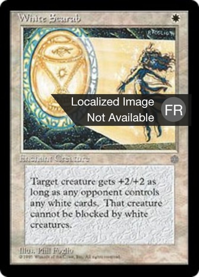 Scarabée blanc