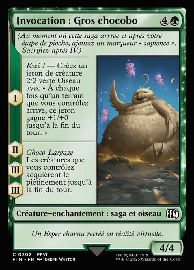 Invocation : Gros chocobo